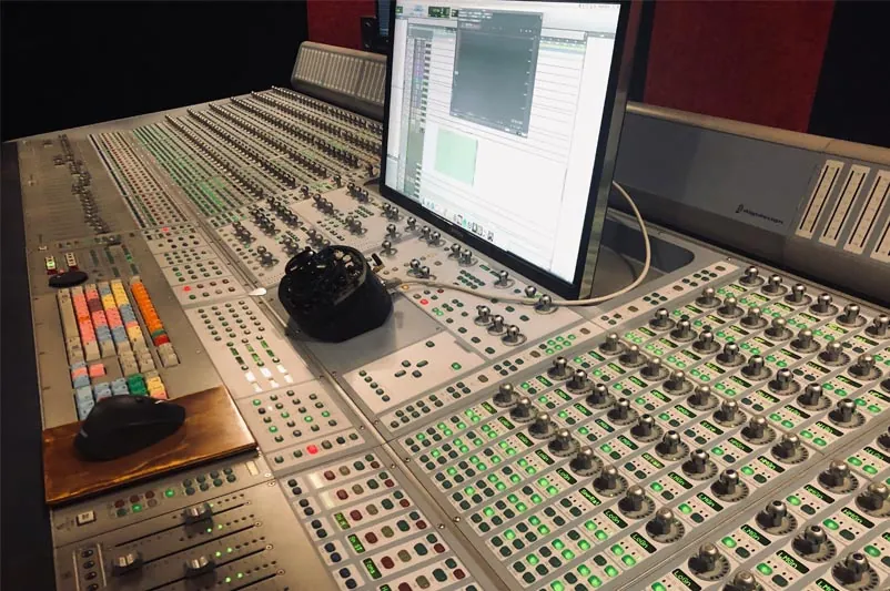 Simon Moro's 48-channel Avid D-Control, the desk online mixes are done on